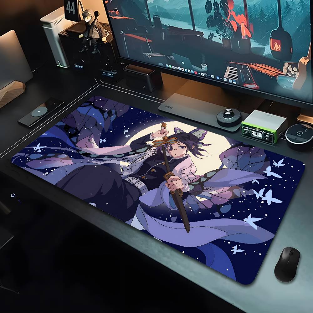 Tradescantia Purple - マウスパッド XXL PC パープルフラワー D-鬼滅の刃 デスクマット