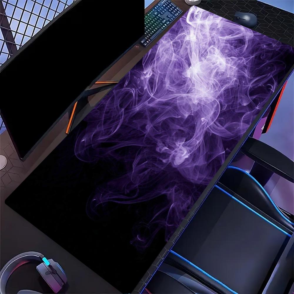 パープルスモーク抽象パターン大型ゲーミングマウスパッドノンス - Tradescantia Purple のレビューと価格