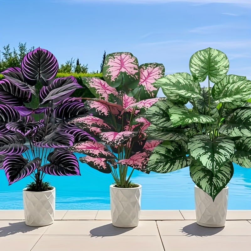 3 個 60 センチメートル大型人工緑の植物セット庭の装飾  - Monstera Adansonii のレビューと価格