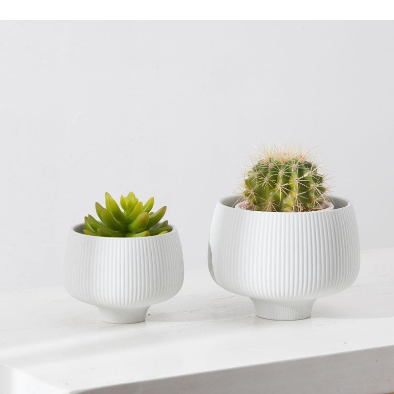 マルチカラーストライプセラミック花瓶鉢植え植木鉢装飾花瓶デス - Aloe Vera Pot のレビューと価格
