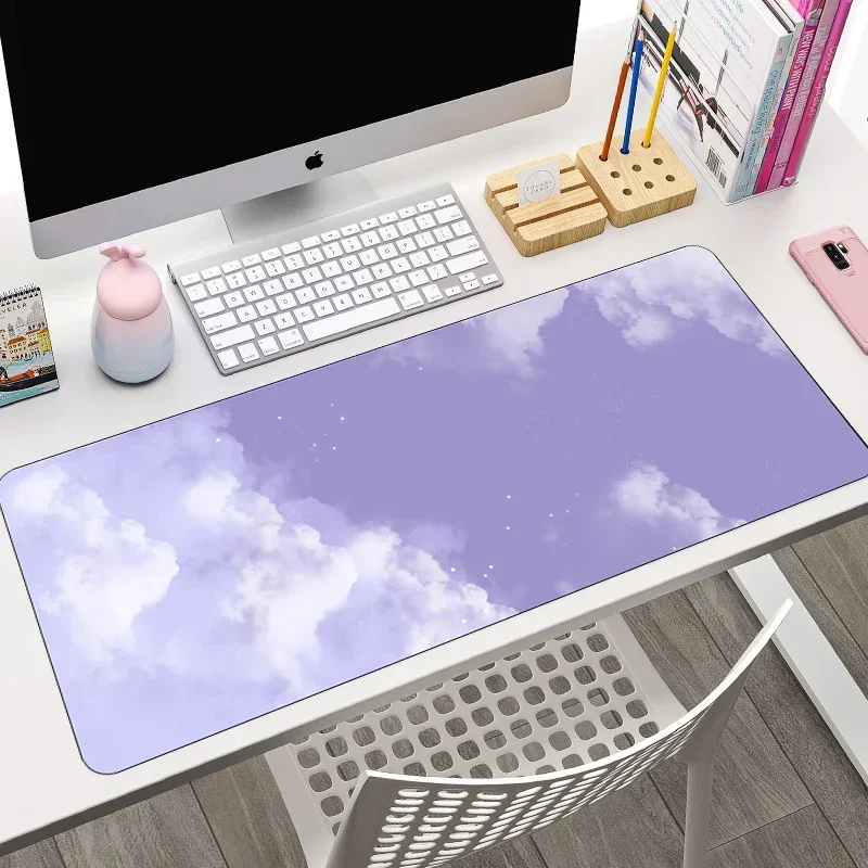 パープルのかわいいクラウドゲーミングマウスパッド、滑り止めゴ - Tradescantia Purple のレビューと価格