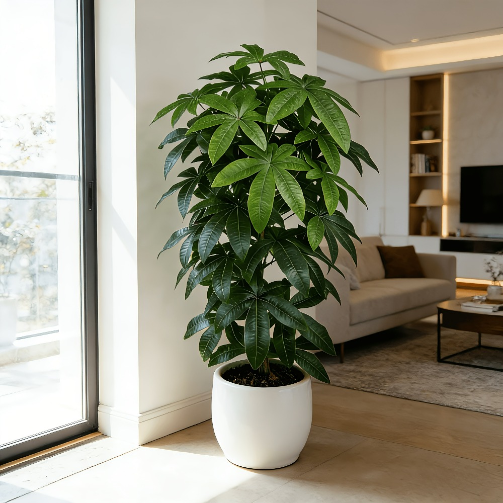人工の金のなる木パキラ・アクアティカは、科学的にも知られる金 - Monstera Adansonii のレビューと価格